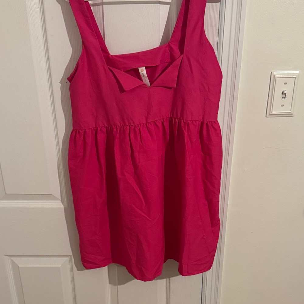 Chic Pink Sleeveless Mini Dress